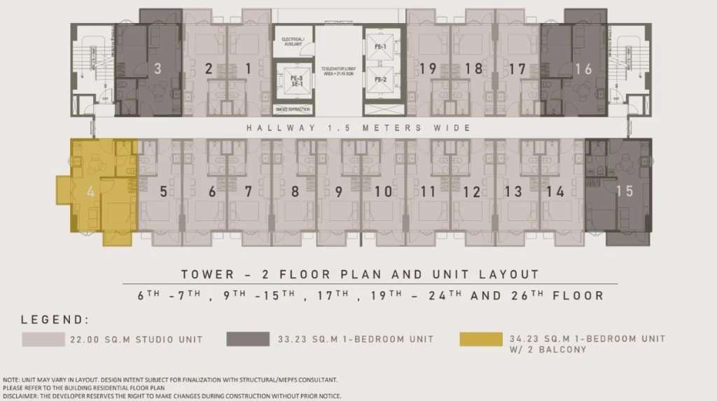 T2 Floor Plan 6F-26F