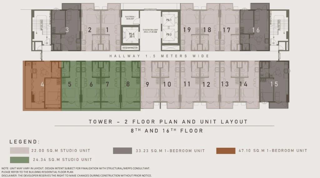 T2 Floor Plan 8F & 16F