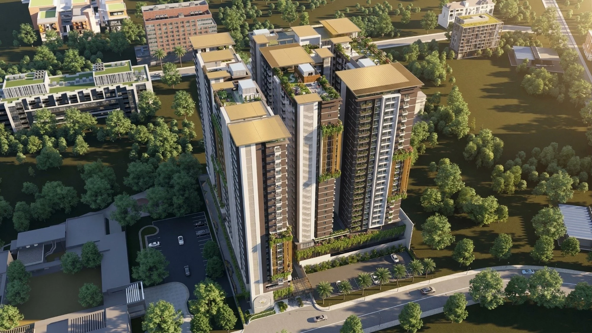 Downtowne Premier Residences Davao — Aerial Render